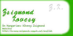 zsigmond kovesy business card